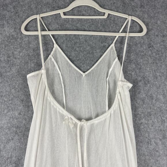 Mia Joy Cover Up Maxi Dress Womens Small White Sheer Delicate Resort Beach Fairy - Picture 7 of 14